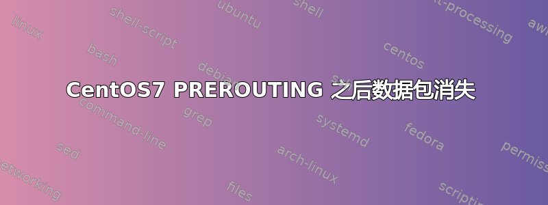 CentOS7 PREROUTING 之后数据包消失