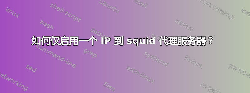 如何仅启用一个 IP 到 squid 代理服务器？