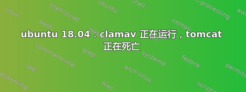 ubuntu 18.04：clamav 正在运行，tomcat 正在死亡