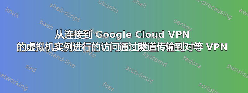 从连接到 Google Cloud VPN 的虚拟机实例进行的访问通过隧道传输到对等 VPN