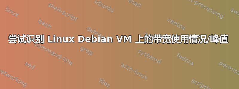 尝试识别 Linux Debian VM 上的带宽使用情况/峰值