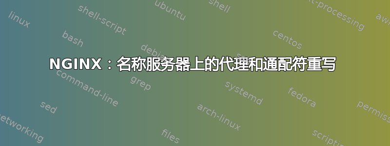 NGINX：名称服务器上的代理和通配符重写