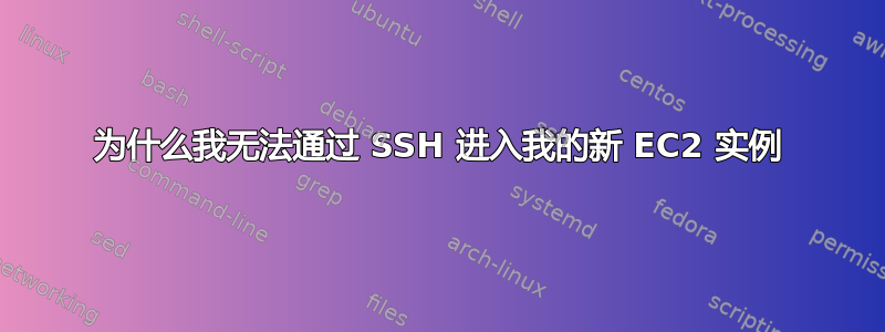 为什么我无法通过 SSH 进入我的新 EC2 实例