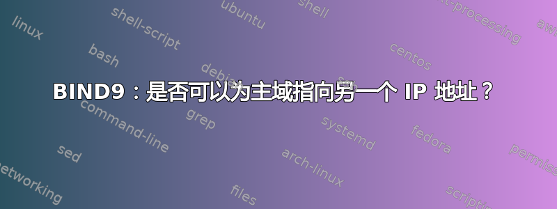 BIND9：是否可以为主域指向另一个 IP 地址？