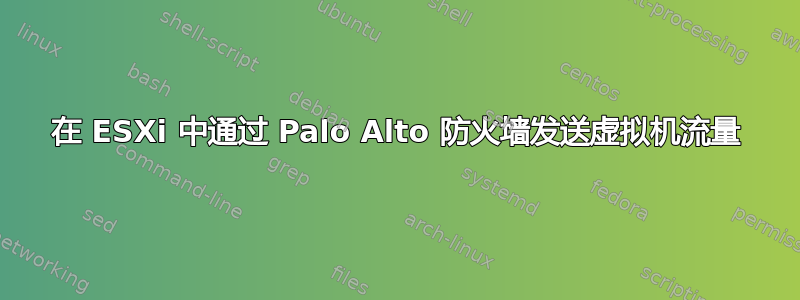 在 ESXi 中通过 Palo Alto 防火墙发送虚拟机流量