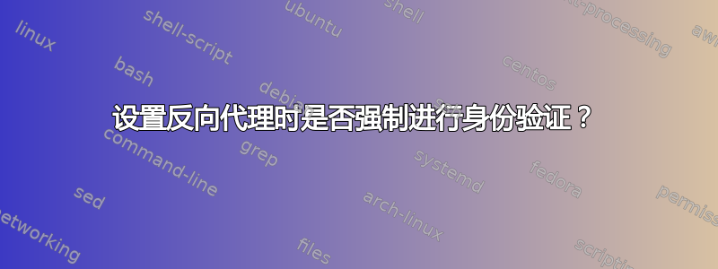 设置反向代理时是否强制进行身份验证？