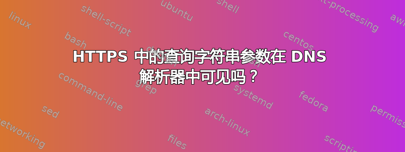 HTTPS 中的查询字符串参数在 DNS 解析器中可见吗？