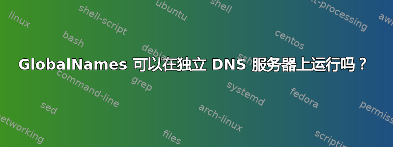 GlobalNames 可以在独立 DNS 服务器上运行吗？