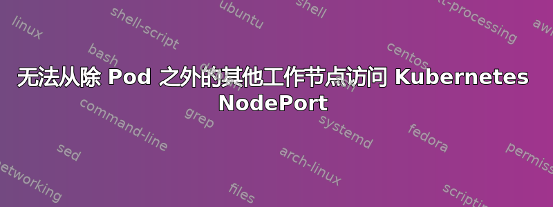 无法从除 Pod 之外的其他工作节点访问 Kubernetes NodePort