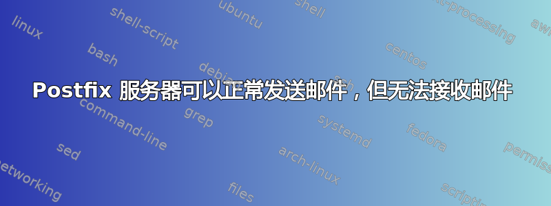 Postfix 服务器可以正常发送邮件，但无法接收邮件