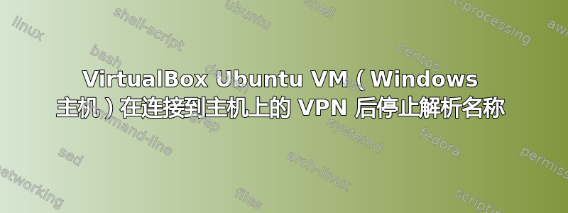 VirtualBox Ubuntu VM（Windows 主机）在连接到主机上的 VPN 后停止解析名称