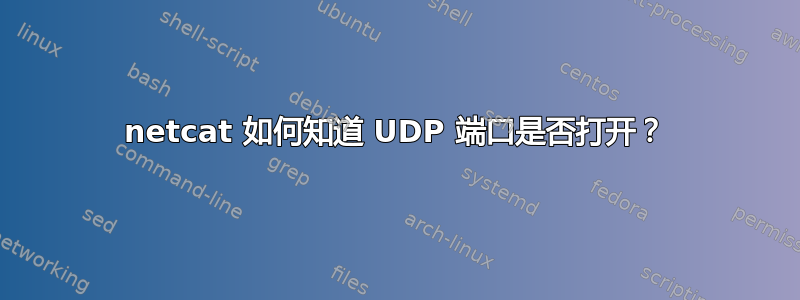 netcat 如何知道 UDP 端口是否打开？