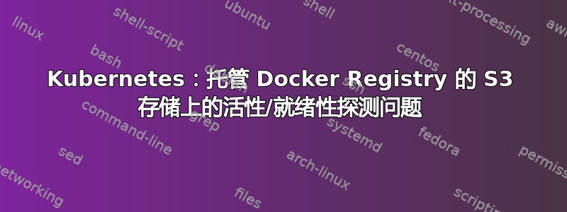 Kubernetes：托管 Docker Registry 的 S3 存储上的活性/就绪性探测问题