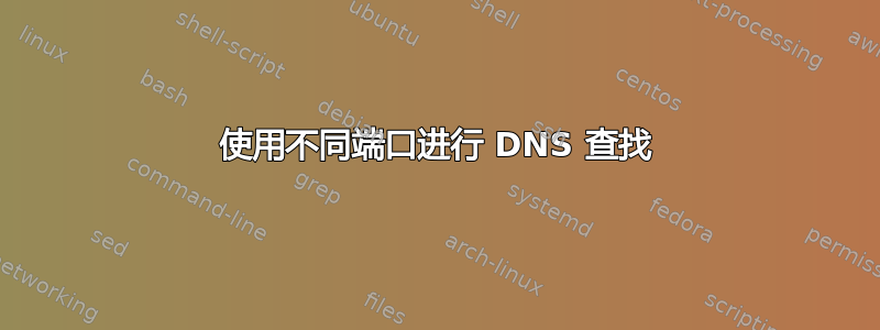 使用不同端口进行 DNS 查找