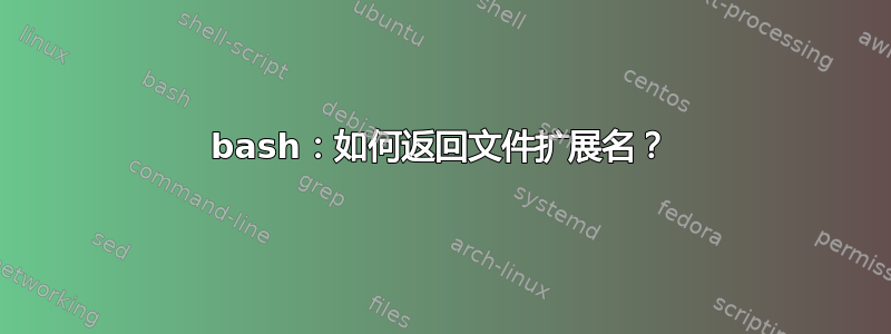 bash：如何返回文件扩展名？