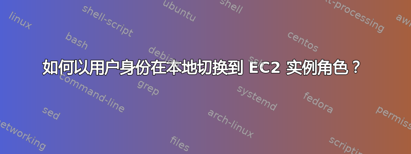 如何以用户身份在本地切换到 EC2 实例角色？