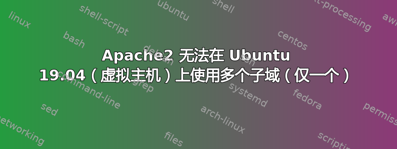 Apache2 无法在 Ubuntu 19.04（虚拟主机）上使用多个子域（仅一个）