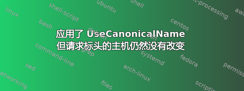 应用了 UseCanonicalName 但请求标头的主机仍然没有改变