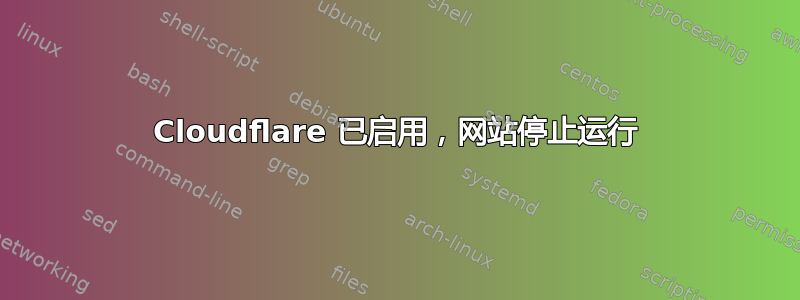 Cloudflare 已启用，网站停止运行