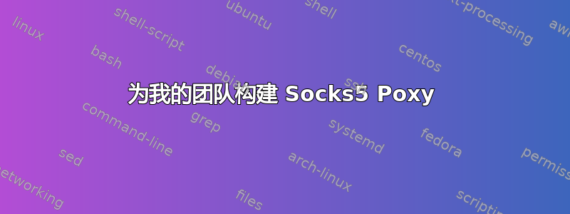 为我的团队构建 Socks5 Poxy