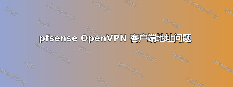 pfsense OpenVPN 客户端地址问题