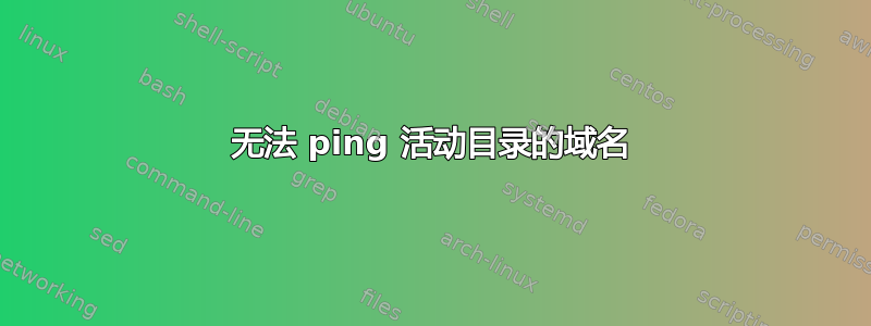 无法 ping 活动目录的域名