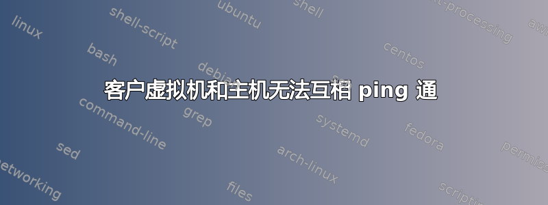 客户虚拟机和主机无法互相 ping 通