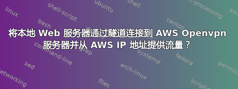 将本地 Web 服务器通过隧道连接到 AWS Openvpn 服务器并从 AWS IP 地址提供流量？