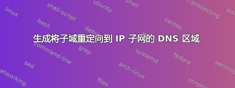 生成将子域重定向到 IP 子网的 DNS 区域