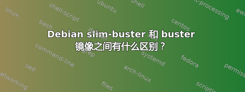 Debian slim-buster 和 buster 镜像之间有什么区别？