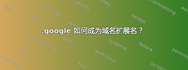 .google 如何成为域名扩展名？