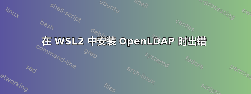 在 WSL2 中安装 OpenLDAP 时出错