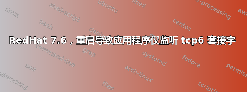 RedHat 7.6，重启导致应用程序仅监听 tcp6 套接字