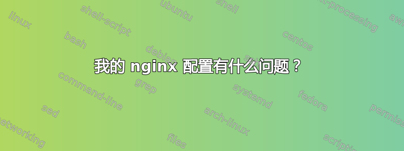 我的 nginx 配置有什么问题？