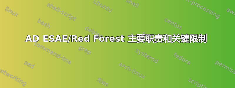 AD ESAE/Red Forest 主要职责和关键限制