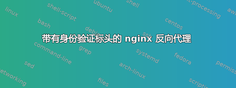 带有身份验证标头的 nginx 反向代理