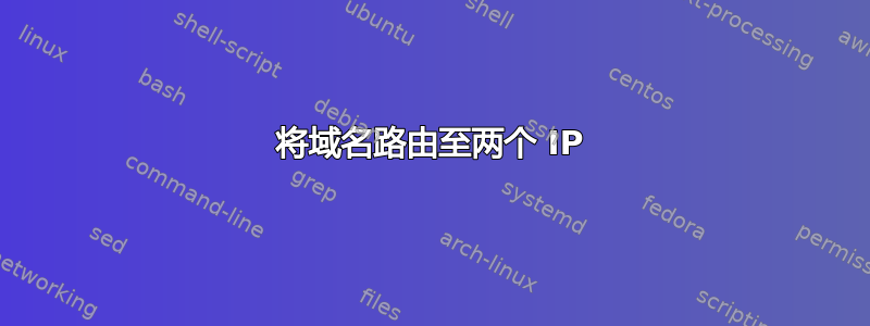 将域名路由至两个 IP