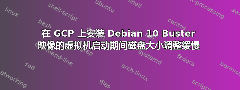 在 GCP 上安装 Debian 10 Buster 映像的虚拟机启动期间磁盘大小调整缓慢