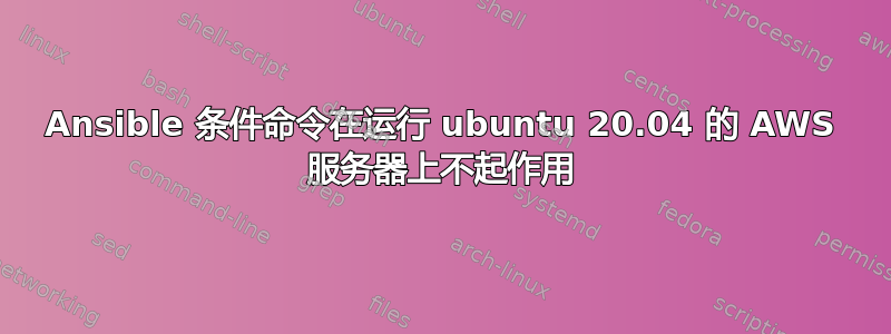 Ansible 条件命令在运行 ubuntu 20.04 的 AWS 服务器上不起作用