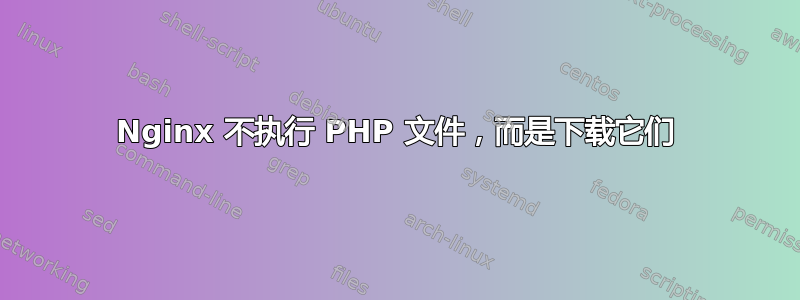 Nginx 不执行 PHP 文件，而是下载它们