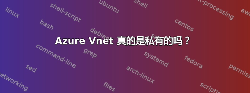 Azure Vnet 真的是私有的吗？