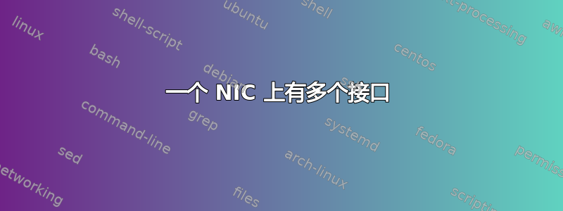 一个 NIC 上有多个接口