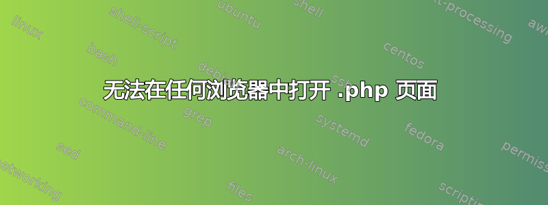 无法在任何浏览器中打开 .php 页面