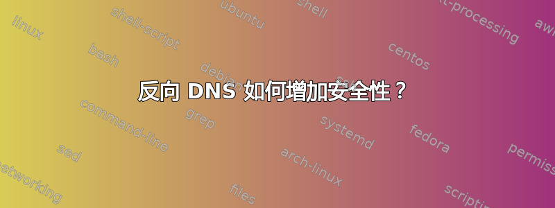 反向 DNS 如何增加安全性？