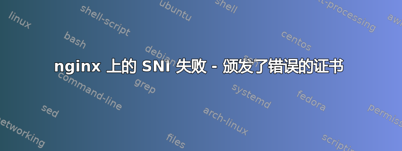 nginx 上的 SNI 失败 - 颁发了错误的证书