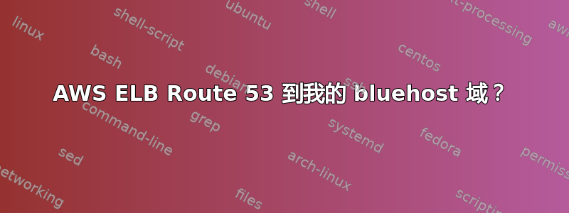 AWS ELB Route 53 到我的 bluehost 域？