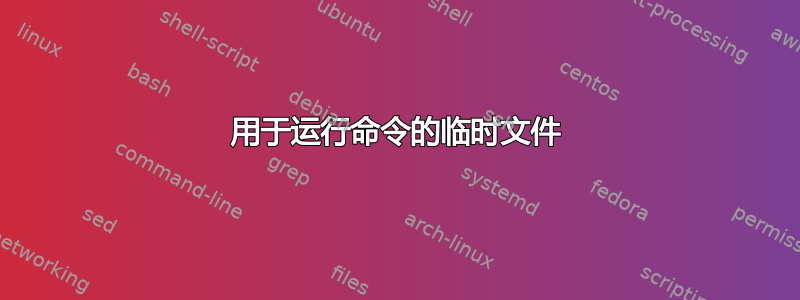 用于运行命令的临时文件