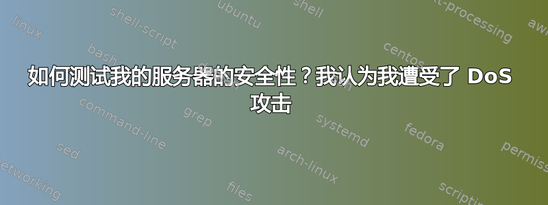 如何测试我的服务器的安全性？我认为我遭受了 DoS 攻击