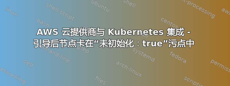 AWS 云提供商与 Kubernetes 集成 - 引导后节点卡在“未初始化：true”污点中