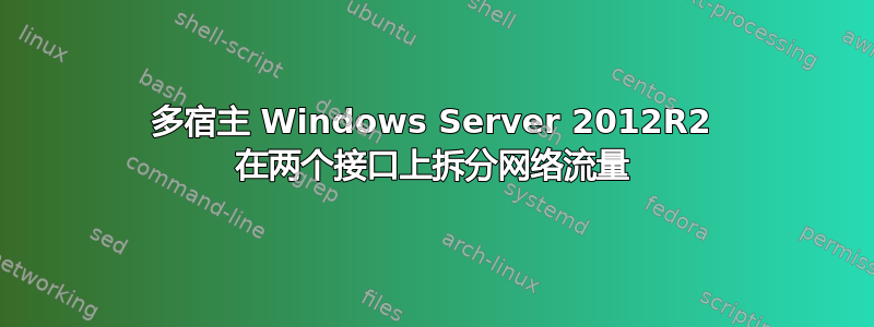 多宿主 Windows Server 2012R2 在两个接口上拆分网络流量